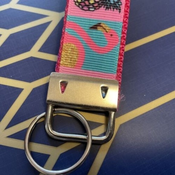 Florida Theme Key Fob Wristlet Keychain Cane strap handmade - Picture 4 of 4